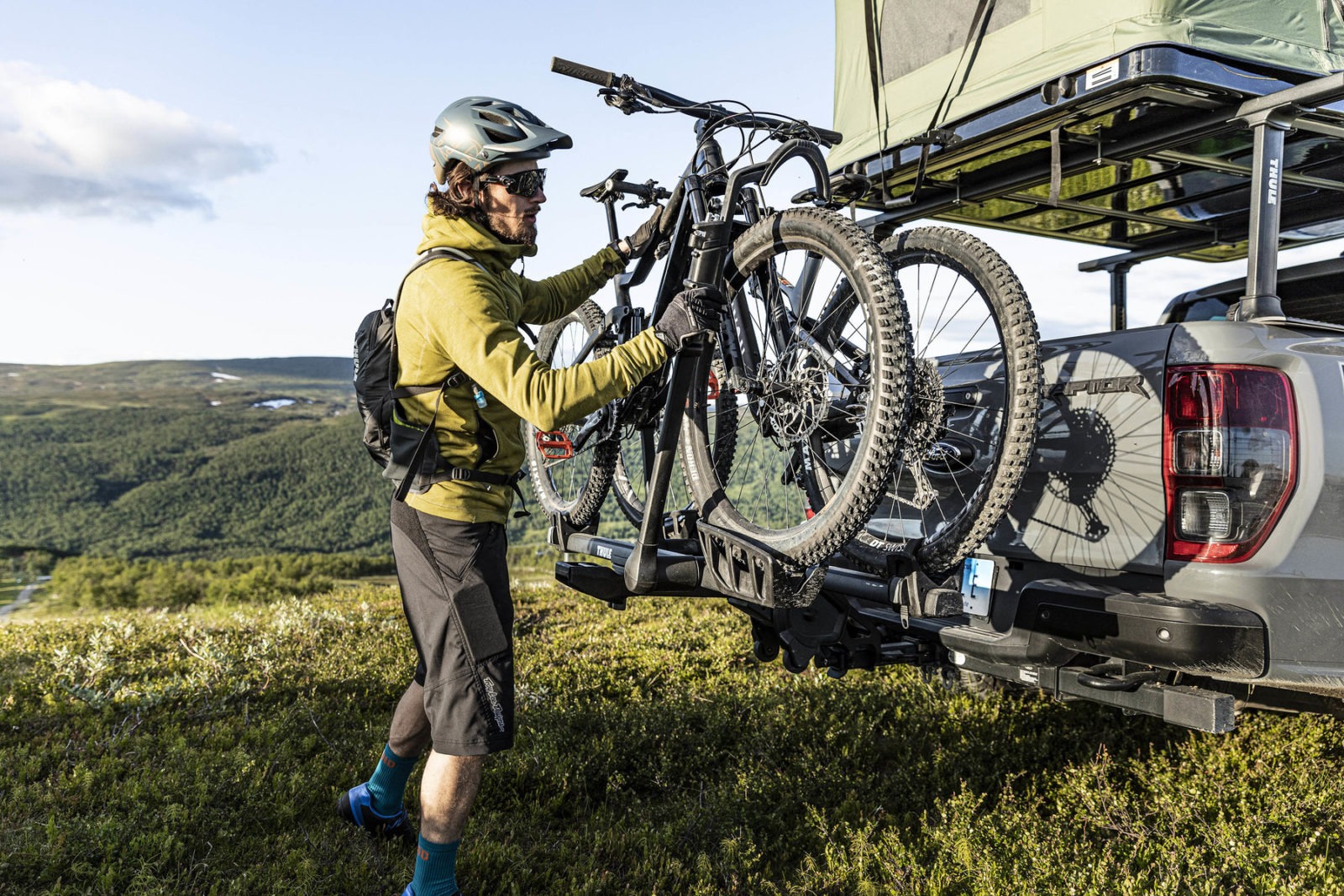 QuietKat RidgeRunner eBike & 1up USA Bike Rack — Overland Expo®
