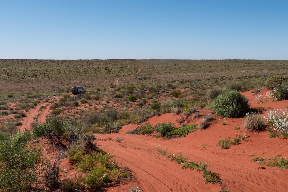  Heading into the deep backcountry of the Simpson Desert. | Photo: Jonathan and Roseann Hanson 