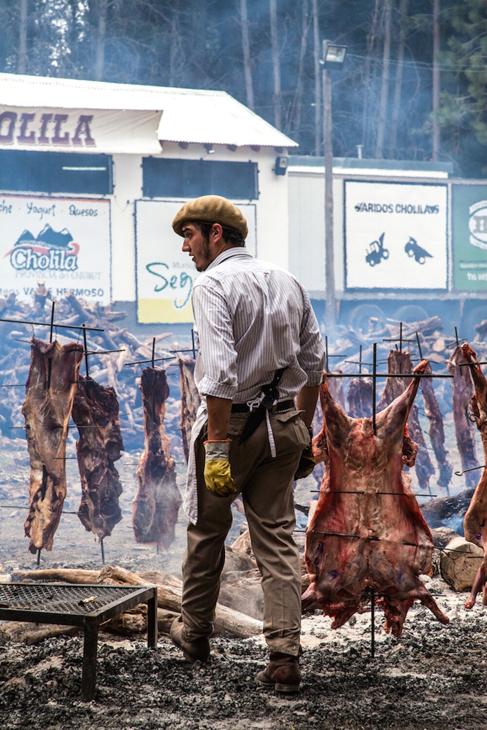  We stumbled on the epic National Festival of Asado, the classic Argentine BBQ, in Cholila off Ruta 40, a town more famously known as the location where Robert Leroy Parker and Harry Alonzo Longabaugh tried their hand at ranching (unsuccessfully; they were better known as Butch Cassidy and the Sundance Kid). | Photo: Jonathan &amp; Roseann Hanson 