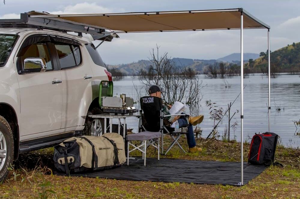 ARB Aluminum Awning 2500 - Tried and true gets even better now that ARB released an aluminum cased awning. Improving on arguably the most popular off-road awning in existence, ARB added a rugged case and an LED light strip as standard equipment.