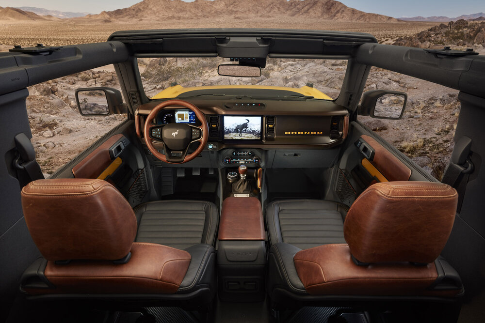   2021 Ford Bronco interior. | Ford Motor Company  