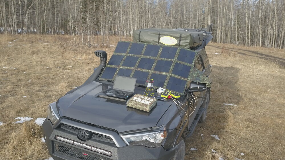 Solar Blanket - Perfect for Emergency Preparedness, Camping and Overlanding use where efficiency, durability & size matter.Offering the best balance of efficiency, durability, reliability in a small lightweight package that folds up to the size of a laptop.