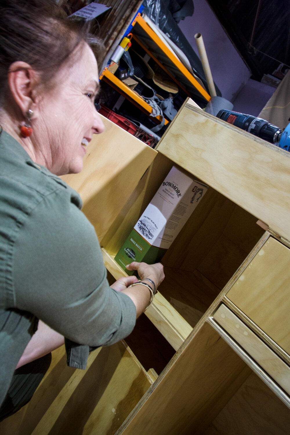  Critical test fit of cabinet door. | Photo: Jonathan and Roseann Hanson 