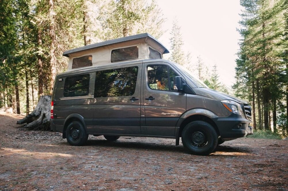 Sportsmobile Sprinter Van Conversion - One day, I would love to roam the country visiting all of the U.S. National Parks with my family and our dog in one of these Sportsmobile dream machines. Being able to pop up camp anywhere we choose - while bringing many of the comforts of home along on our journey - would be such a blast!