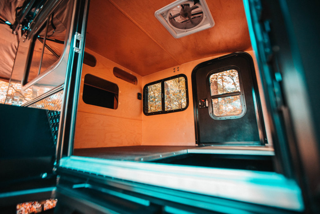 Interior of Hiker Trailer. 