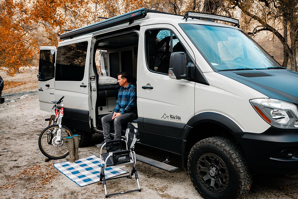 Jonny Feld in a Field Van Sprinter