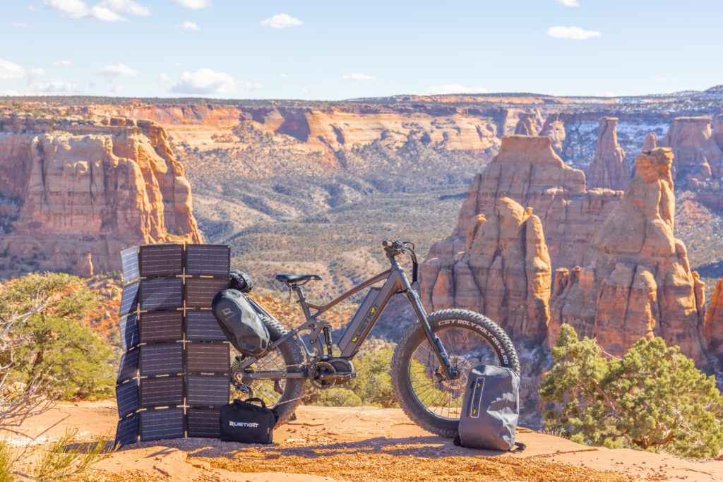 QuietKat bike with a solar folding 