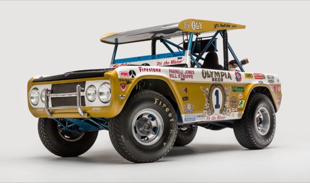 "Big Oly" Bronco that was raced in Baja during the 1970s.