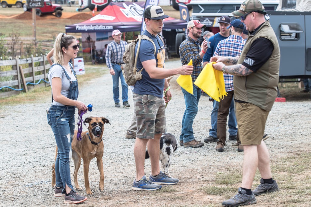 People and their dogs at Overland Expo