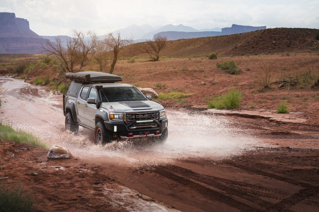 The GMC Canyon AT4 OVRLANDX concept truck.