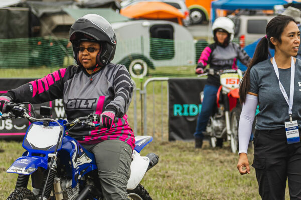 Learning to ride motorcycles at Overland Expo MIC ride with us program