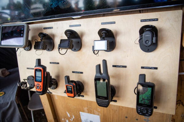 Samples of Garmin GPS units at Overland Expo