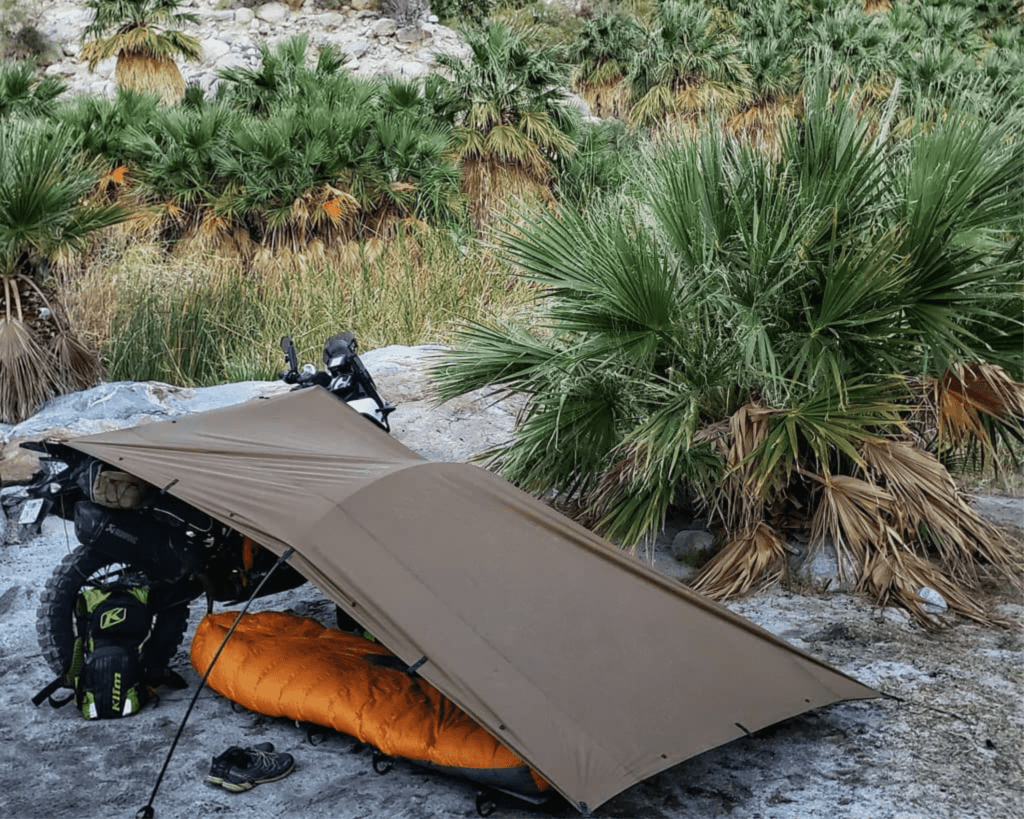 Motorcycle backcountry camp.