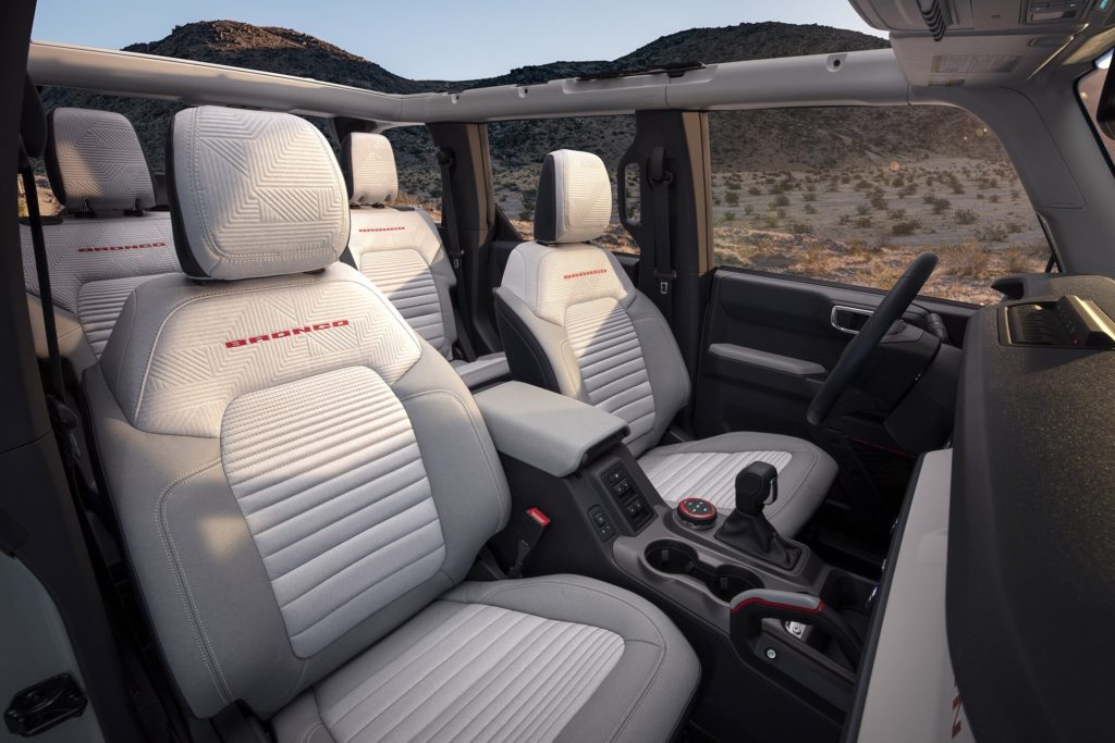 Interior of the new Ford Bronco.