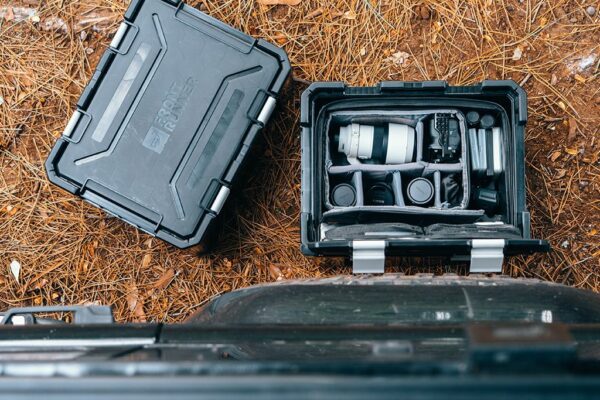 Front Runner Outfitter Wolf Pack Pro Storage Boxes holing sensitive camera equipment.