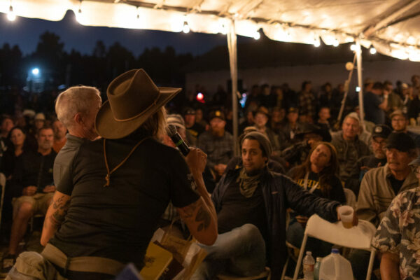 Eva Rupert hosting the Overland Expo Foundation raffle