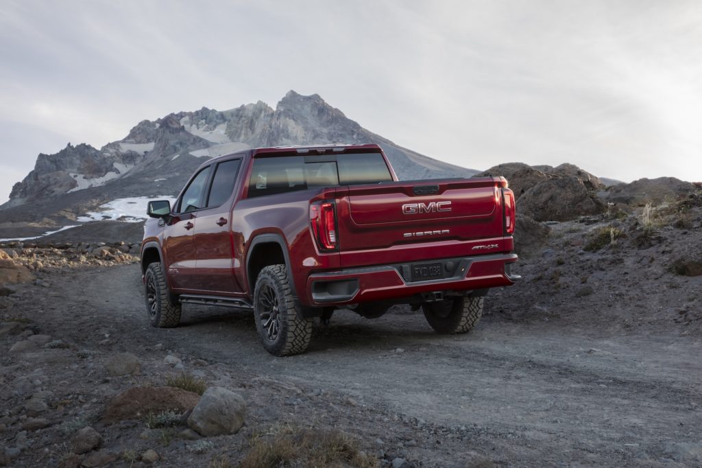 GMC Sierra AT4X in the mountains