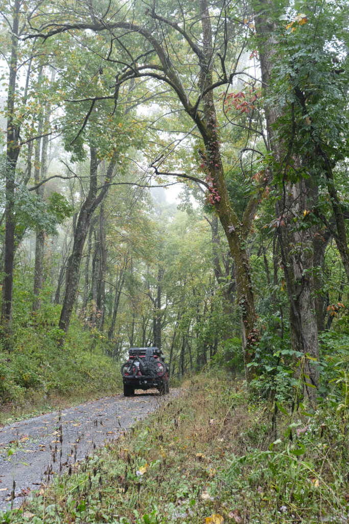 Ultimate Overland 4Runner on a trail near the Blue Ridge Parkway