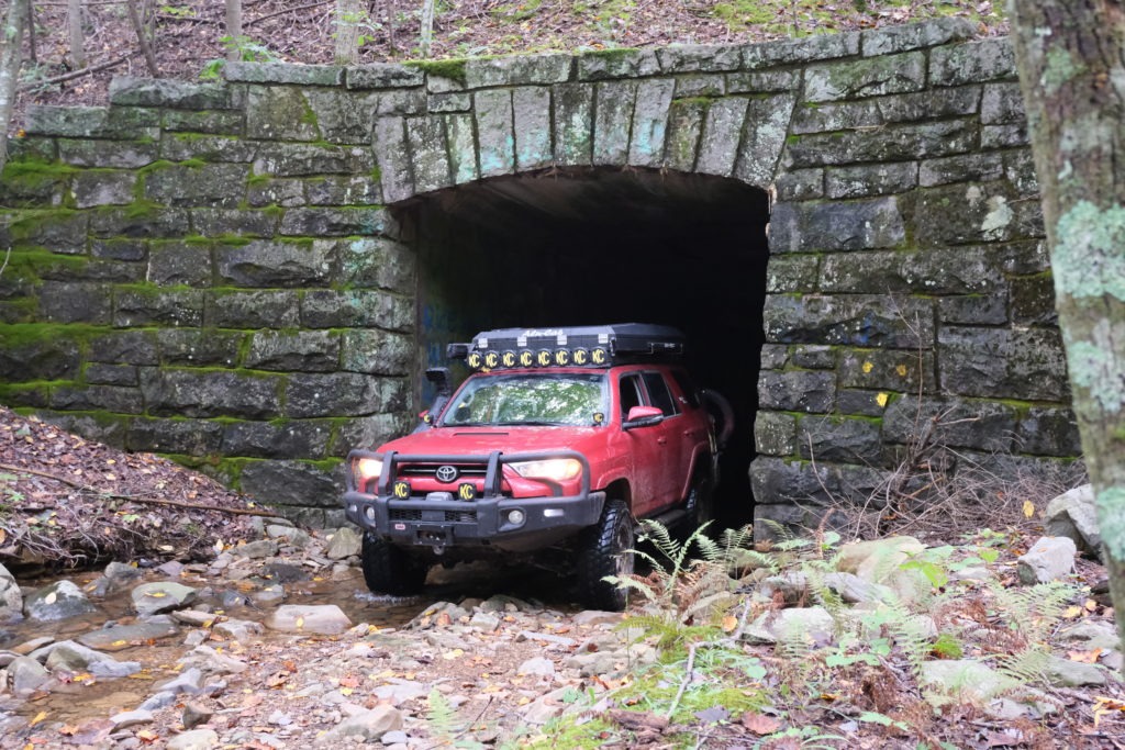 Ultimate Overland 4Runner on a trail near the Blue Ridge Parkway