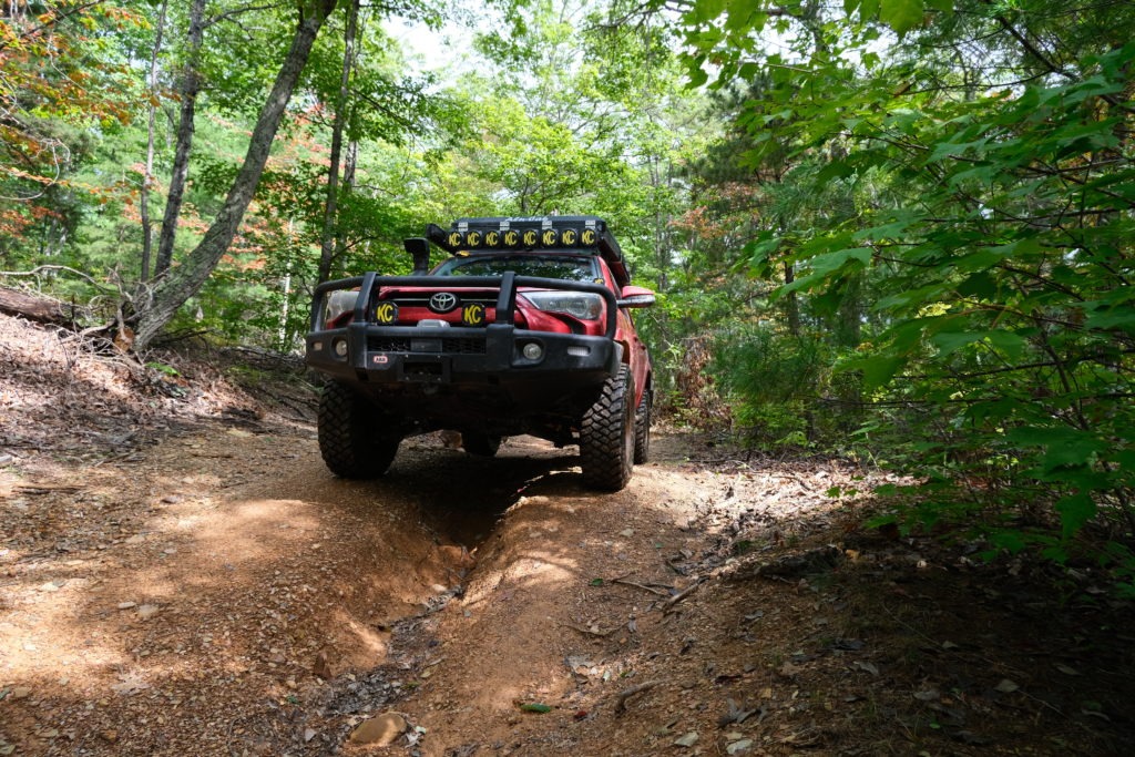 Ultimate Overland 4Runner on a trail near the Blue Ridge Parkway