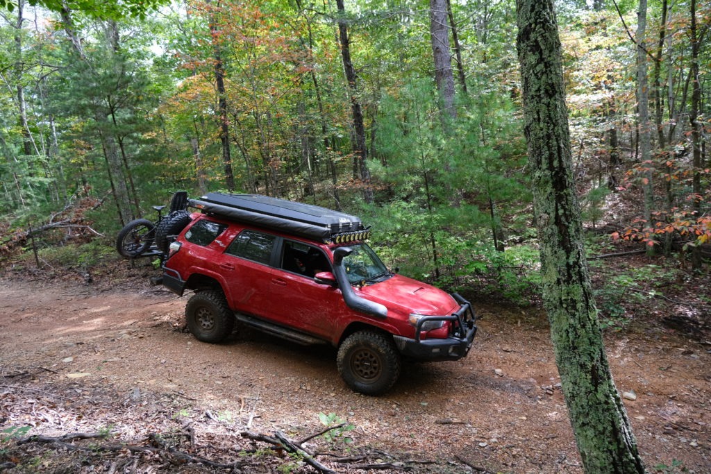 Ultimate Overland 4Runner on a trail near the Blue Ridge Parkway