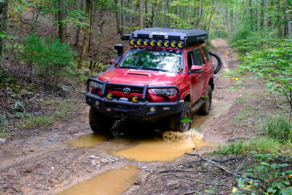 Ultimate Overland 4Runner on a trail near the Blue Ridge Parkway