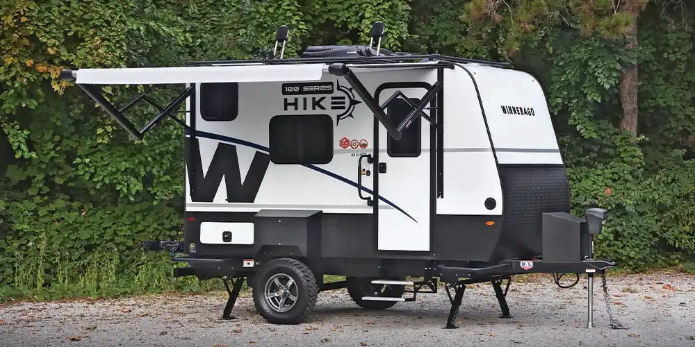 Winnebago HIKE 100 Trailer in the forest.