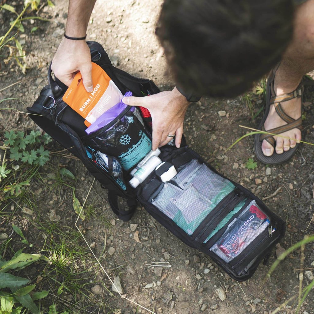 MyMedic Recon First Aid Kit being used in the wilderness.