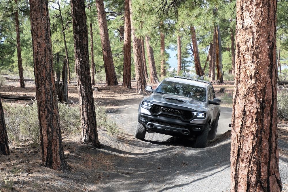 Ram TRX Navigating the pines.