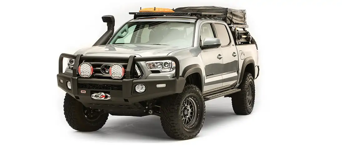 Front 3/4 view of Toyota's Tacoma Ultimate Overlanding Concept