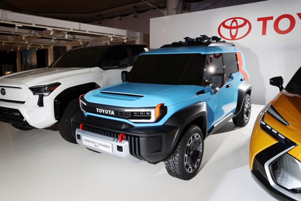 Toyota Compact Cruiser EV with Toyota Pickup EV Concept.