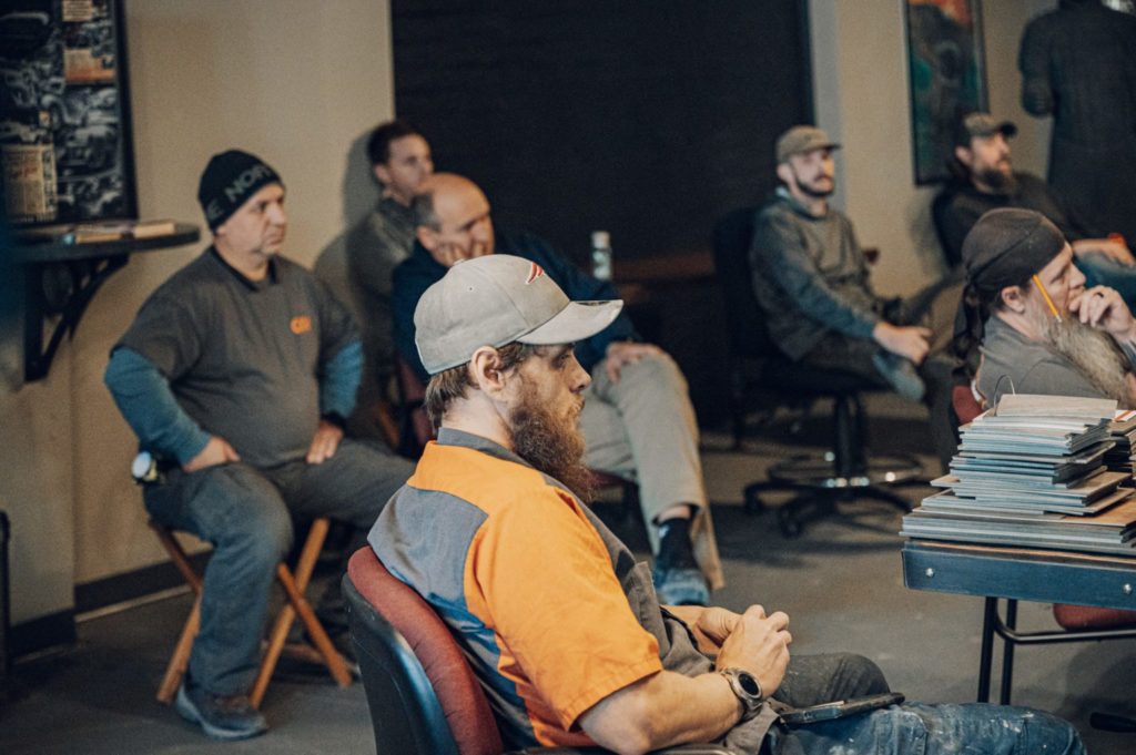 Team meeting with Global Expedition Vehicles staff in Springfield, MO