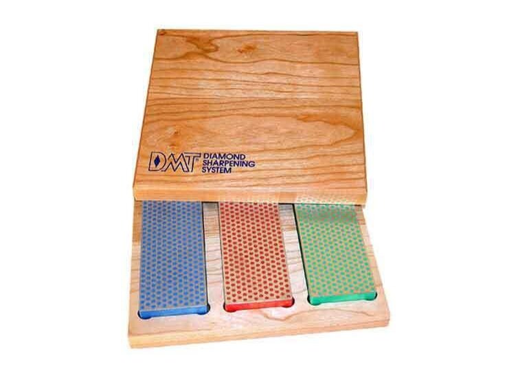 DMT 3 6-inch Diamond Whetstone Sharpeners with Hardwood Box