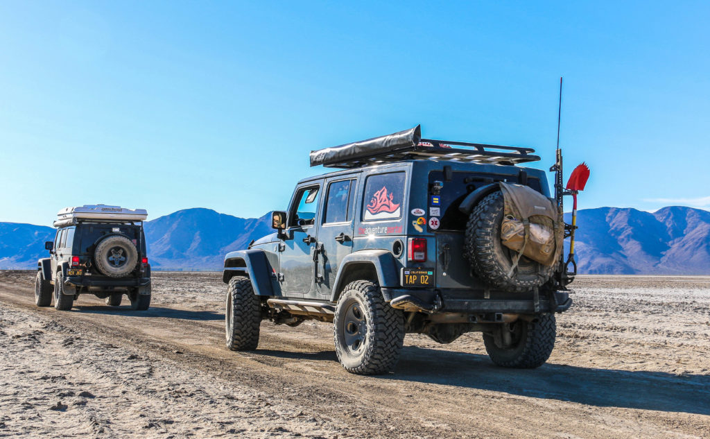 Adventure Portal Jeeps on the Mojave Road.