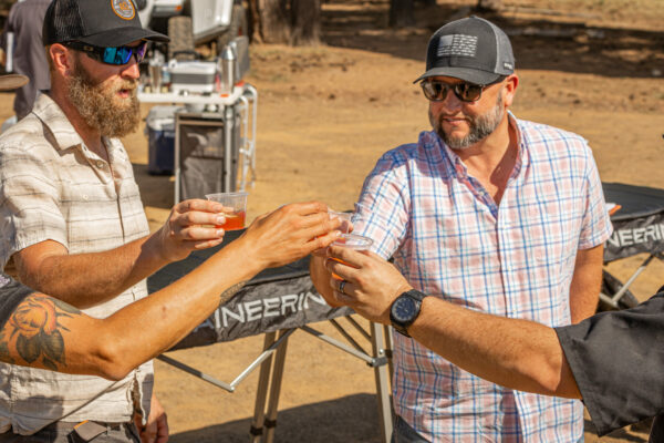 People cheers to a great day at overland expo