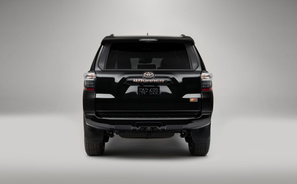 Rear view of the 40th Anniversary Toyota 4Runner Special Edition.