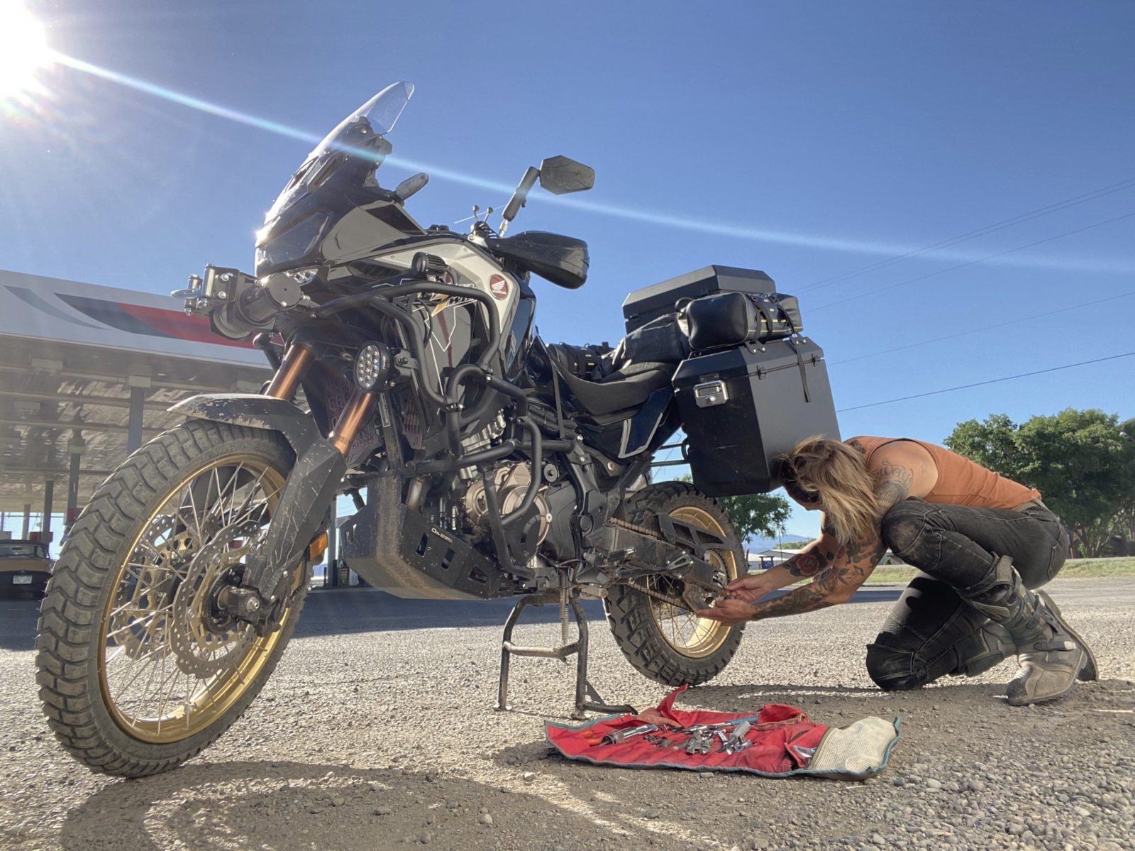 adventure motorcycle camping gear
