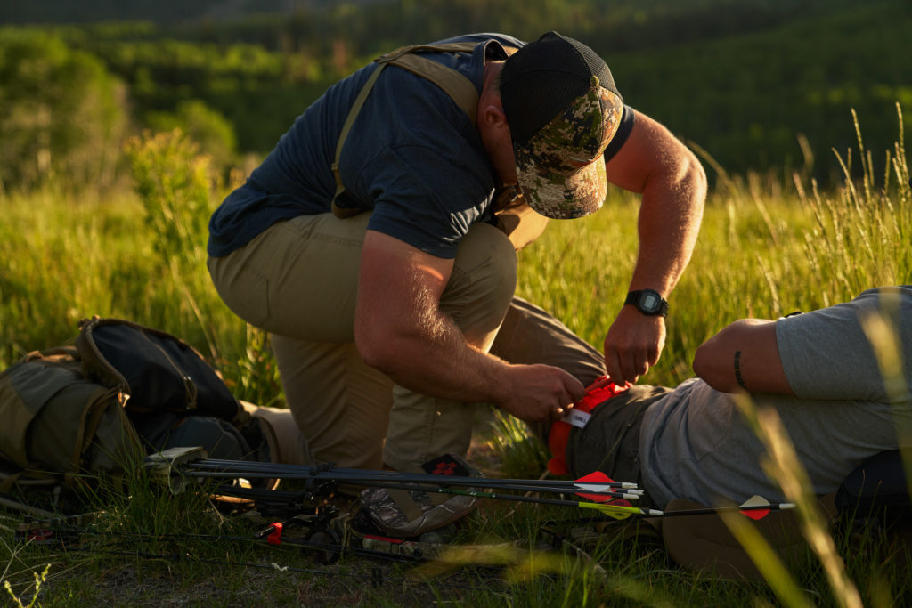 A Fieldcraft Survival class in Outdoor Emergency Medical Treatment.