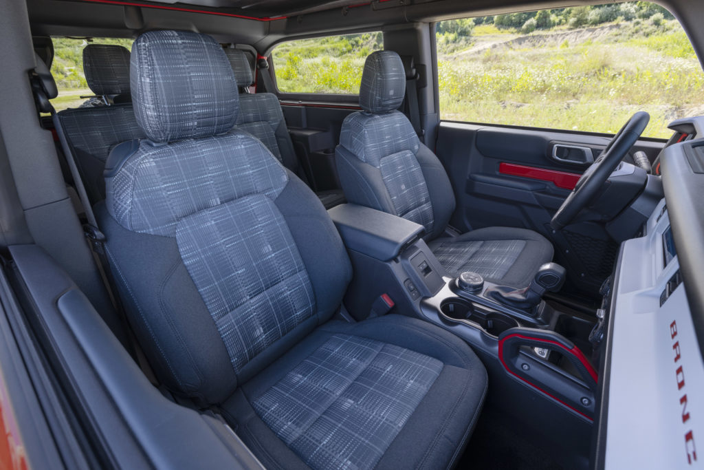 2023 Bronco Heritage Edition Race Red Interior.