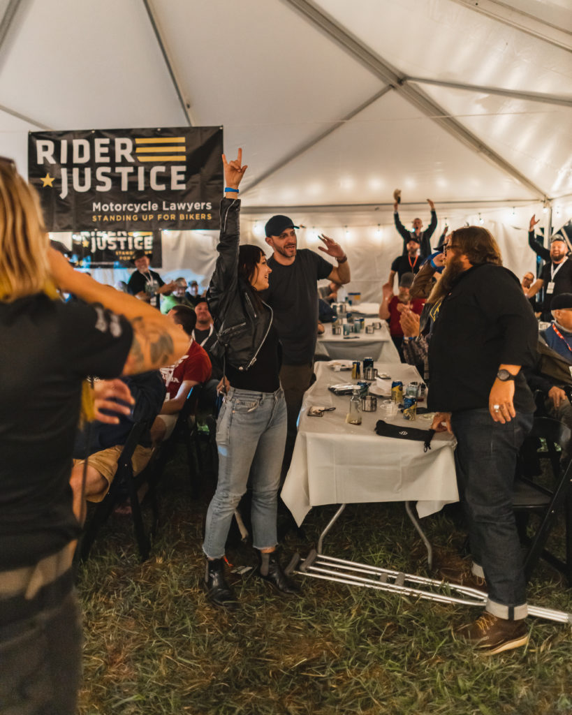 Rider Justice Moto Party at Overland Expo