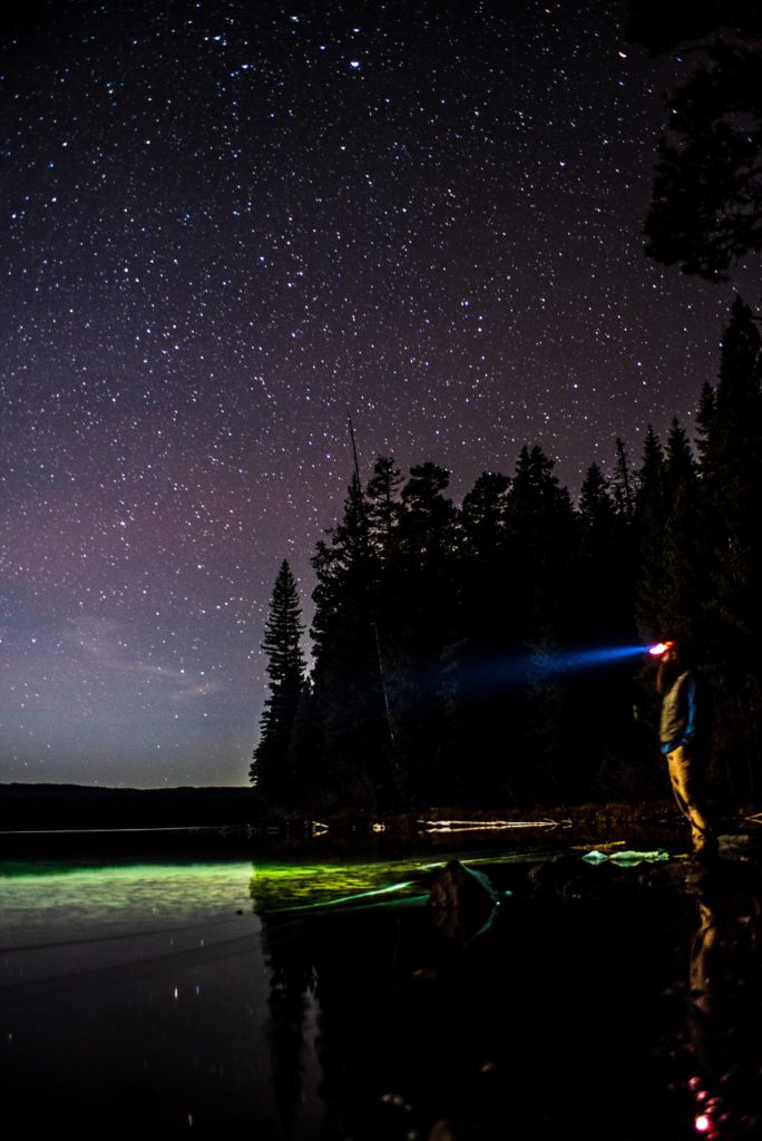 alone at night in the backcountry