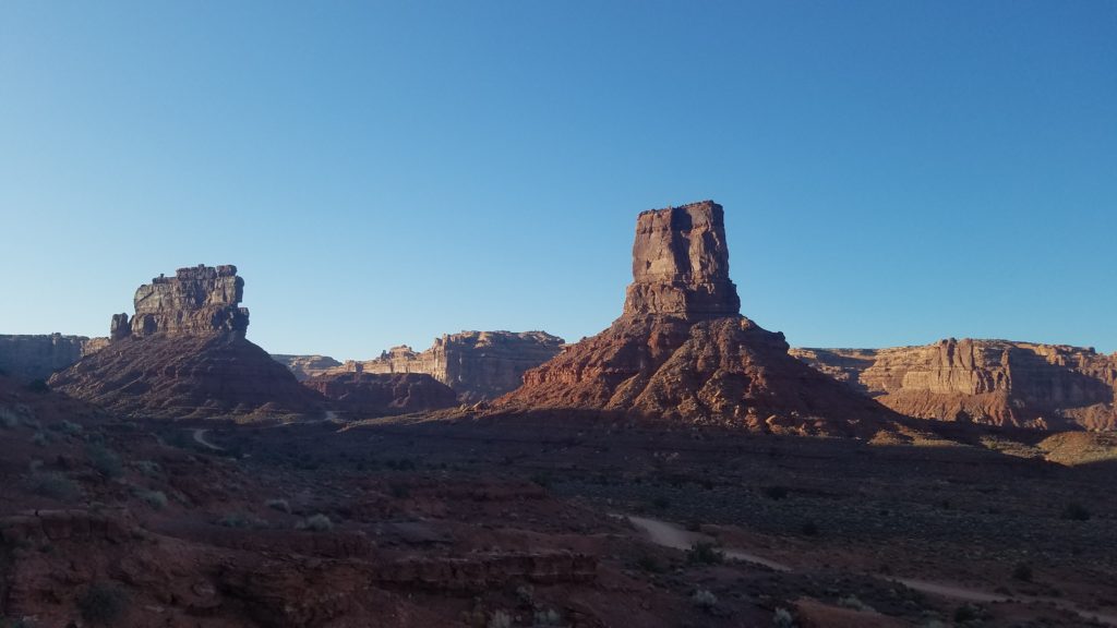 The sandstone buttes and monoliths of Valley of the Gods.