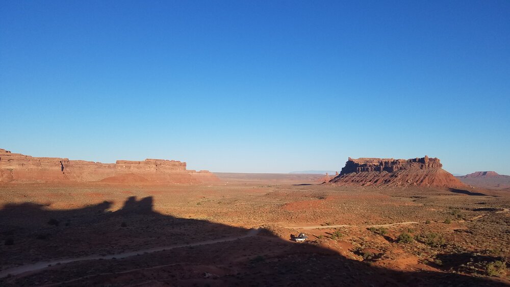 Solo camping in Valley of the Gods.