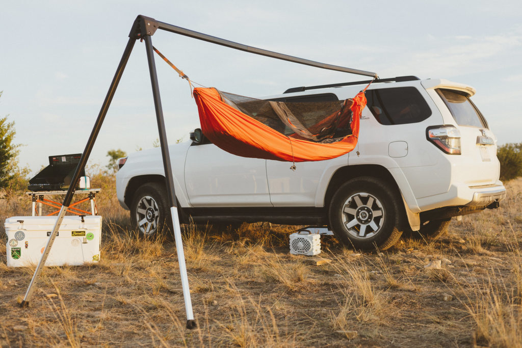 The Kammok Outpost setup on a Toyota 4Runner.