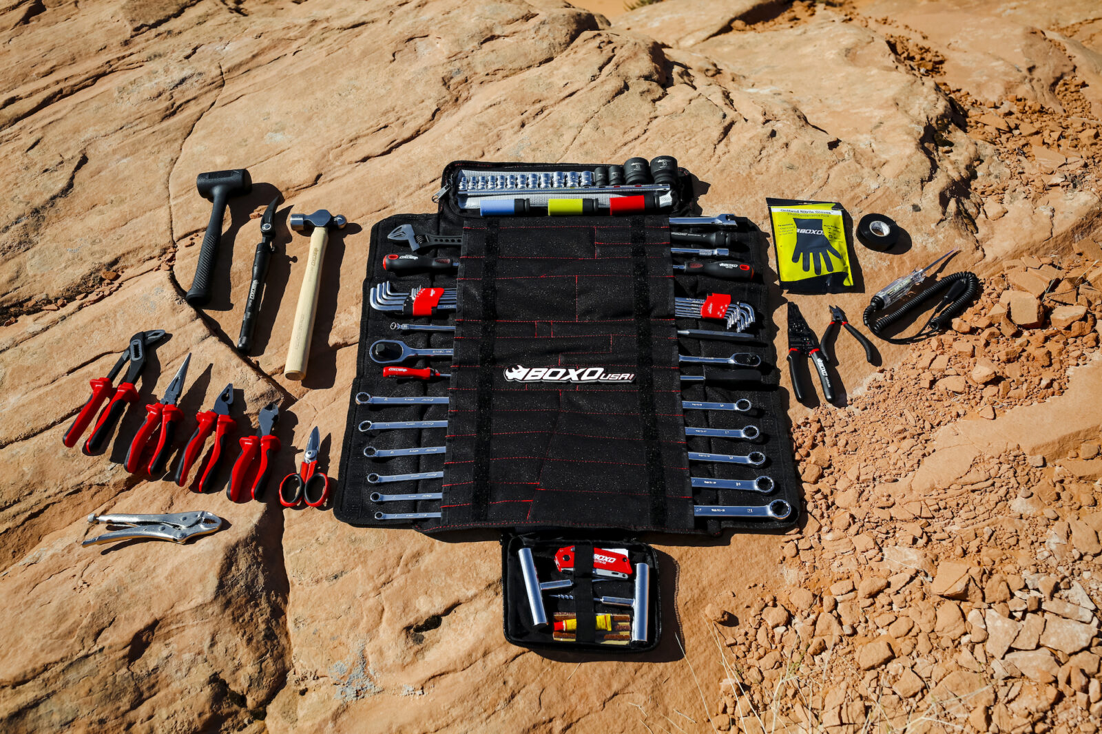 Tool Kit BoxoUSA OffRoad Tool Bag with Tool Roll Overland Expo