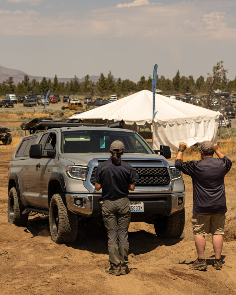 Overland Expo Trainers on the Trail Course Driving Experience with attendees.