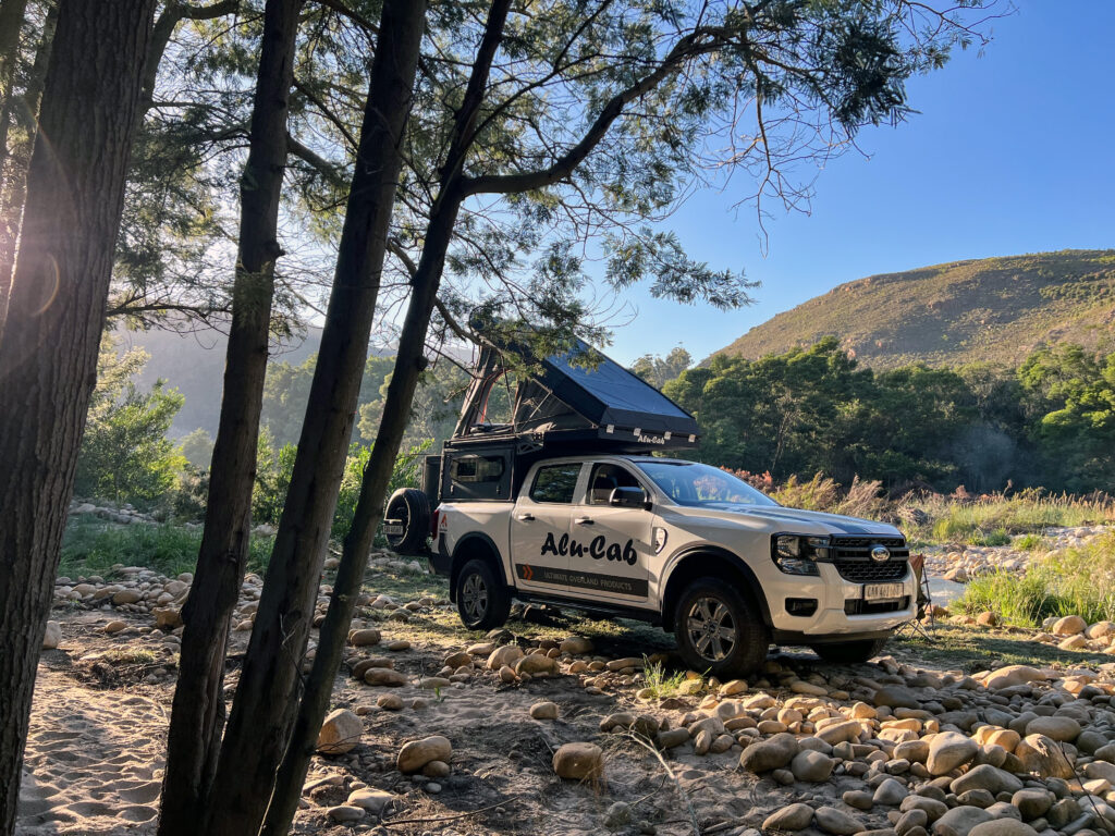 ModCap modular camper from AluCab in camp. 