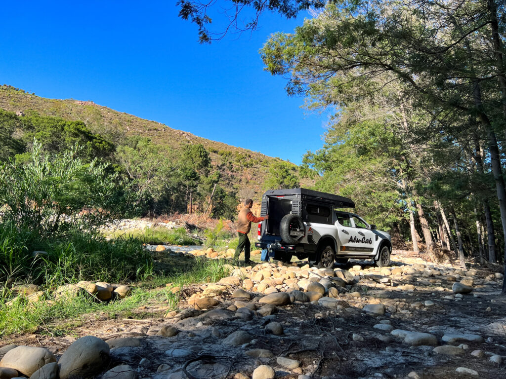 ModCap modular camper from AluCab in camp. 