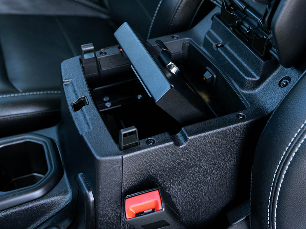 Tuffy Security Products, weapons storage, gear storage, lockable storage, 2024 Jeep Wrangler, Wrangler,