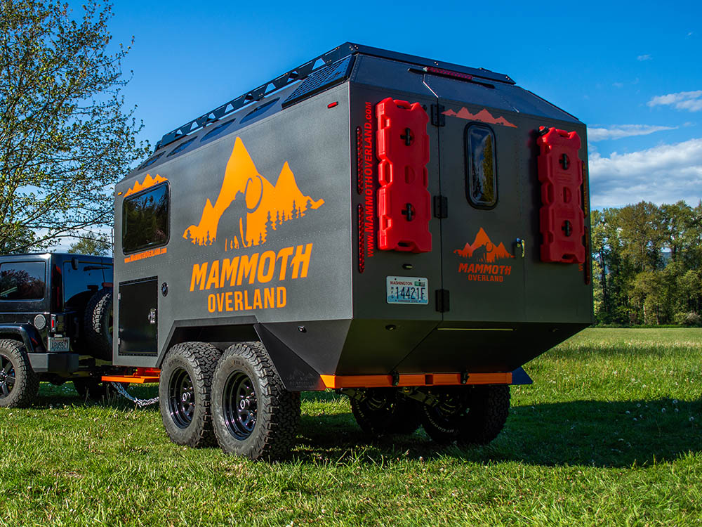 overlanding trailer, camping trailer, off-road trailer, military trailer, high-clearance trailer, bulletproof trailer, heatproof trailer, trailer, pop-up trailer, Mammoth Overland, Tall Boy Trailer, TL trailer, glamping,